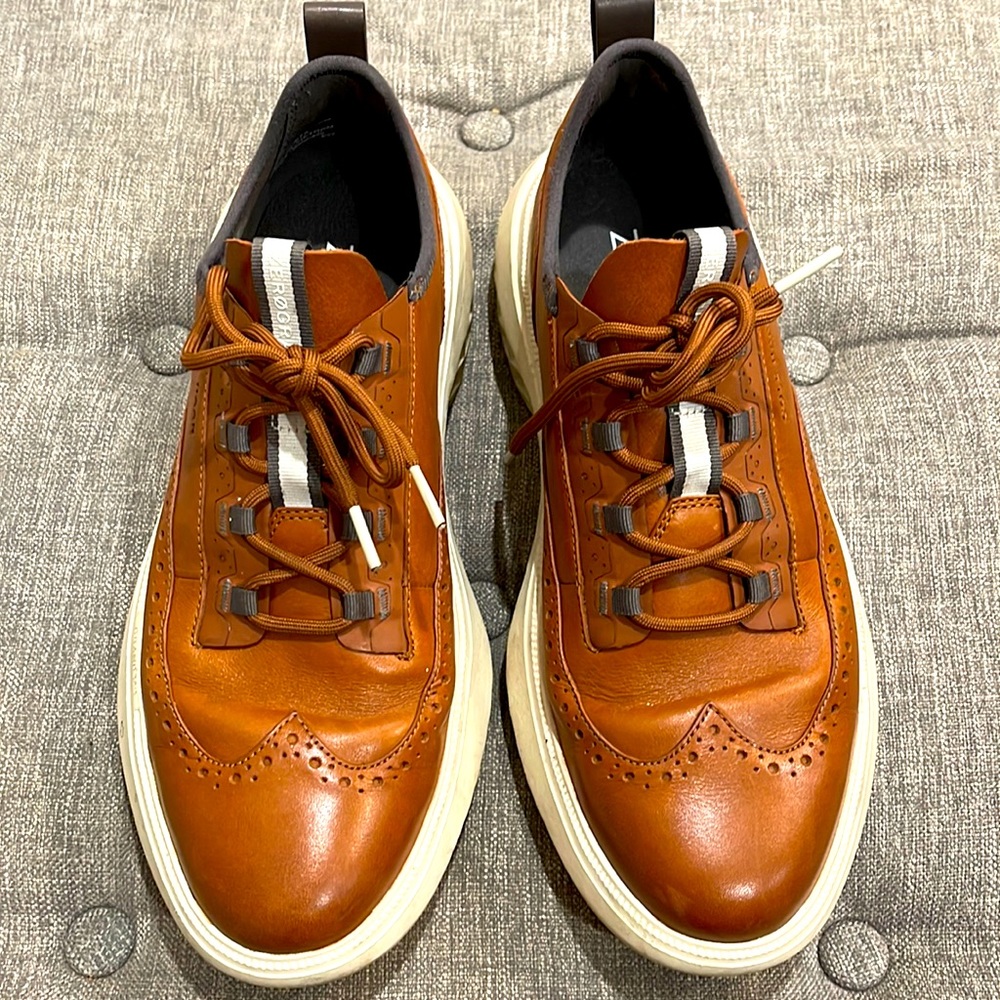 Brown leather Oxford style Cole Haan mens shoes